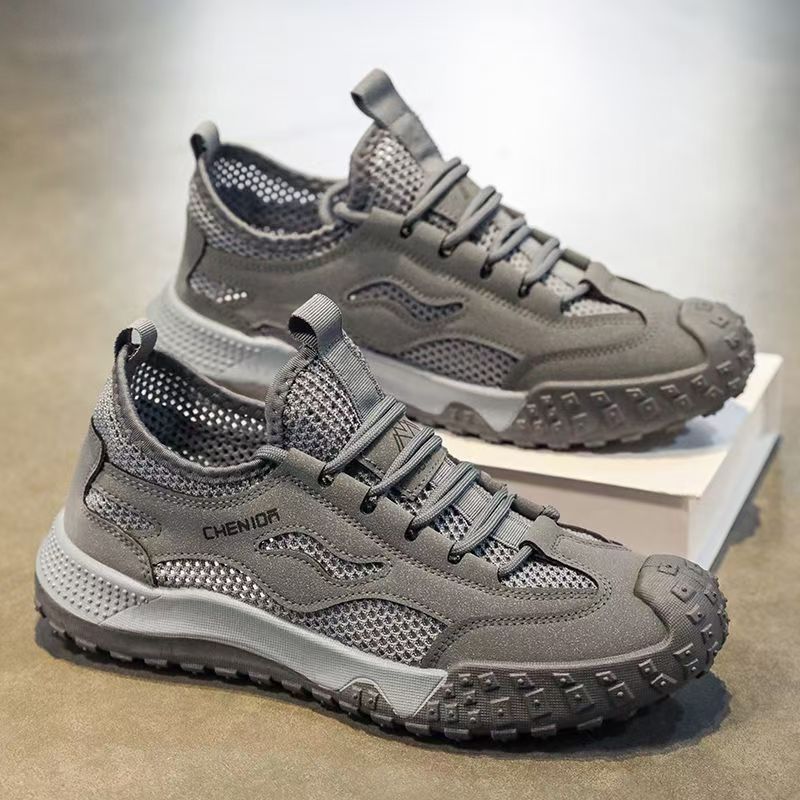 Scarpe antinfortunistiche da lavoro antiscivolo sportive da uomo, nuove, estive 2025, in mesh traspirante, sottili e casual._voghion.com