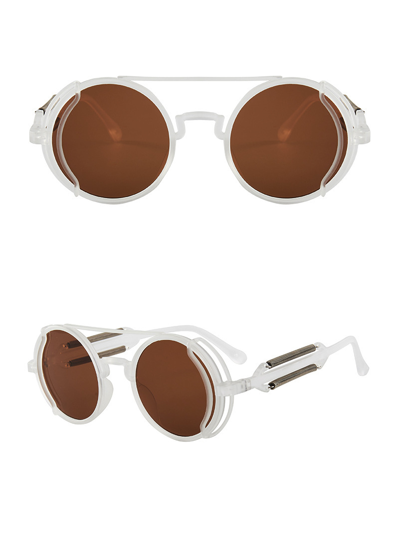 Unisex Cyberpunk Trend Retro Sonnenbrillen Runde Sonnenbrillen_voghion.com