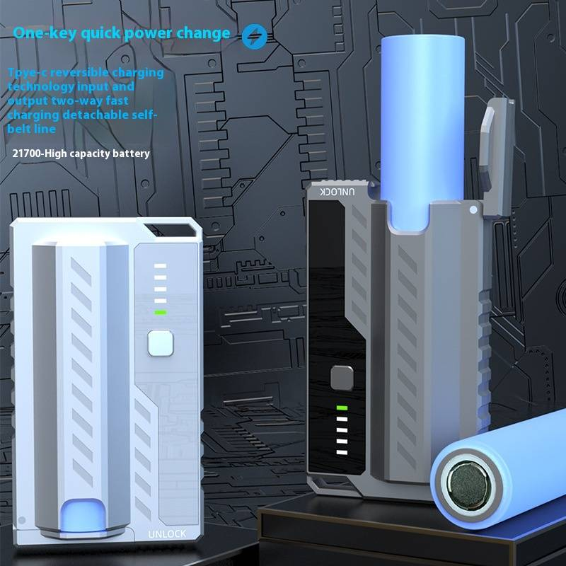 Tragbares Mini-Ladegerät 5000 mAh – Kompakte, schnell aufladbare Powerbank mit LED-Anzeige, Taschenformat für Reisen, Outdoor &_voghion.com