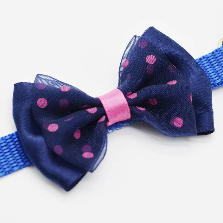 Adjustable Bow Knot Bell Collar Cat Dog Collars_voghion.com
