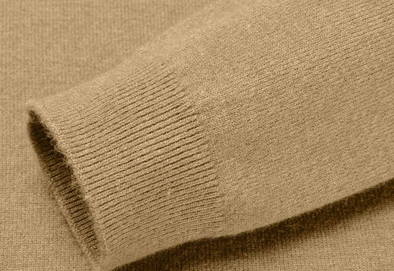 Men’s Semi-Turtleneck Sweater – 330g Anti-Pilling Core-Spun Yarn Winter Knit (Camel/Grey/Blue/Black, M-4XL)_voghion.com