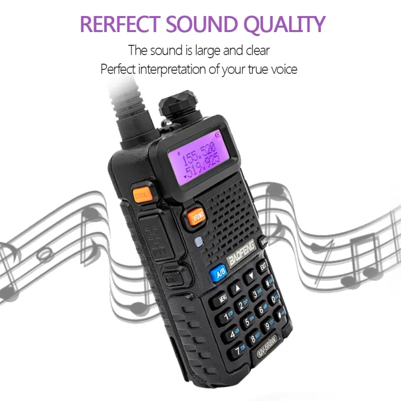 5R 5W 8W Dual Band Baofeng Walkie Talkie UV Ham Two Way VHF UHF FM Handheld Radio Transceiver For Hunting 16KM_voghion.com