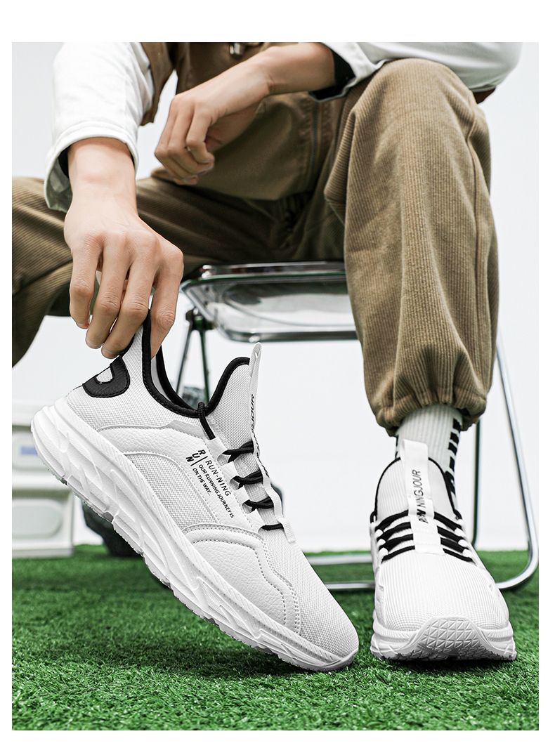 Atmungsaktive Fashion Sneakers für Herren Ultraleichte tragbare Sport-Laufschuhe_voghion.com