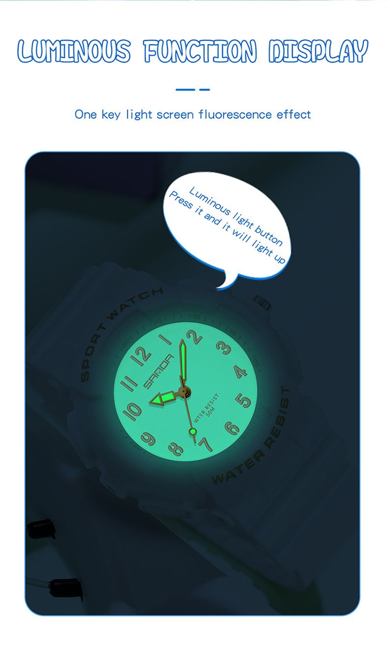 Orologio sportivo unisex alla moda con display digitale, impermeabile fino a 50 m, cinturino in TPU leggero, casual ed elegante per adolescenti e adulti._voghion.com