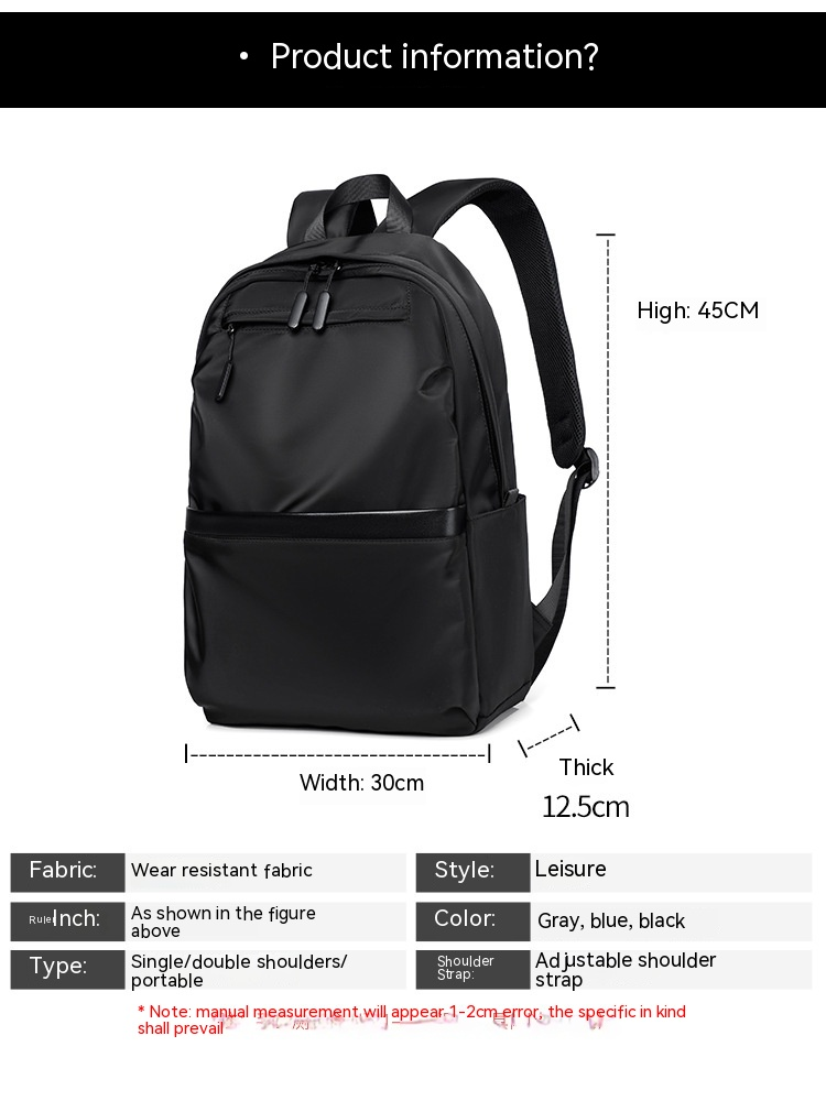 2024 New Men's Lightweight Backpack Men's Business Backpack Backpack Large Capacity Computer Bag Gift_voghion.com