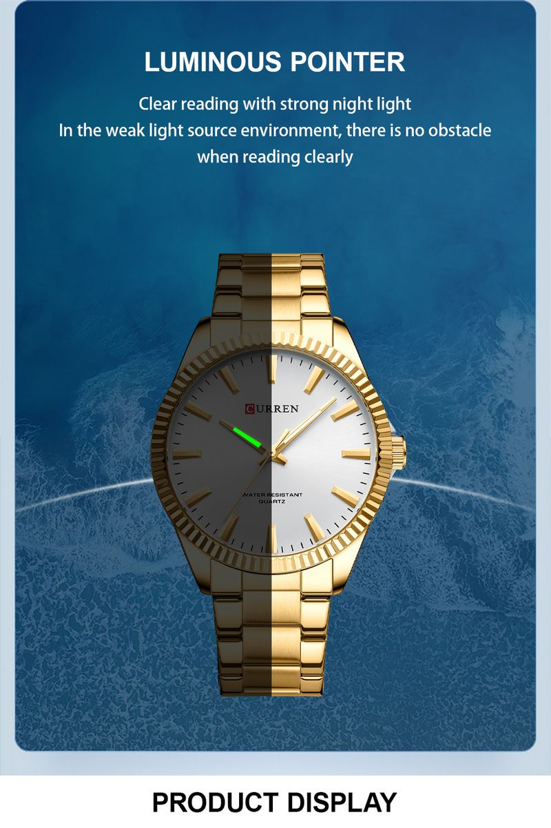 Orologio da uomo classico rotondo in acciaio inossidabile con vetro minerale, movimento al quarzo, resistente all'acqua, orologio da polso casual da lavoro_voghion.com