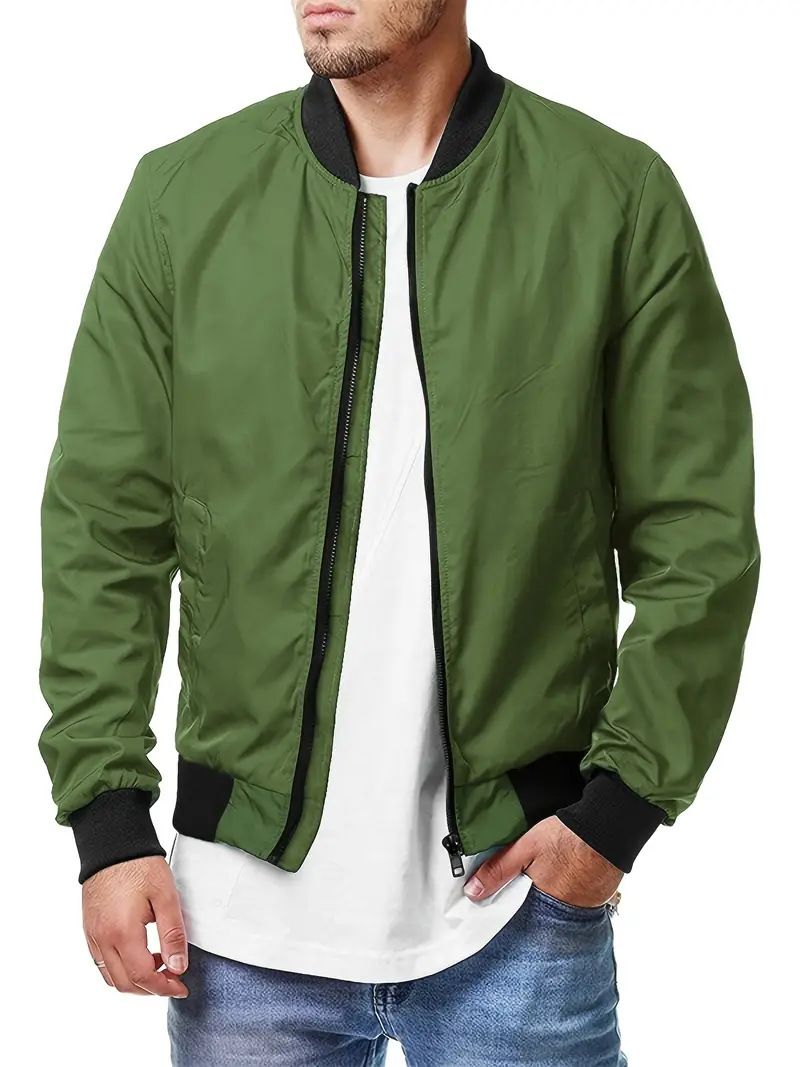 Suitable For All Seasons New Bomber Spring Autumn Casual Trendy Plus Size Men's Zipper Jacket 5XL_voghion.com