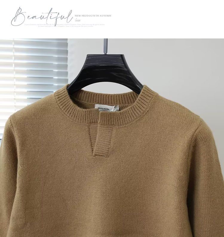 Pull ras du cou léger pour homme, style coréen, tendance, décontracté, polyvalent, pour l'automne et l'hiver_voghion.com
