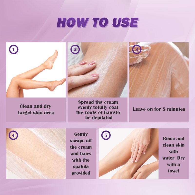 Crema depilatoare Jaysuing este delicată, netransparentă, netedă și curată pentru axile, mâini, picioare și păr._voghion.com