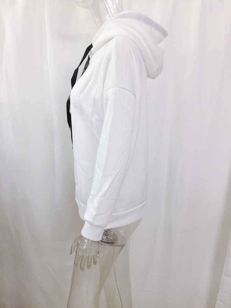 Ženska oblačila, ohlapen plašč z dolgimi rokavi in kapuco, pulover velike velikosti, plus flis odebeljen pulover s kapuco srednje dolžine_voghion.com