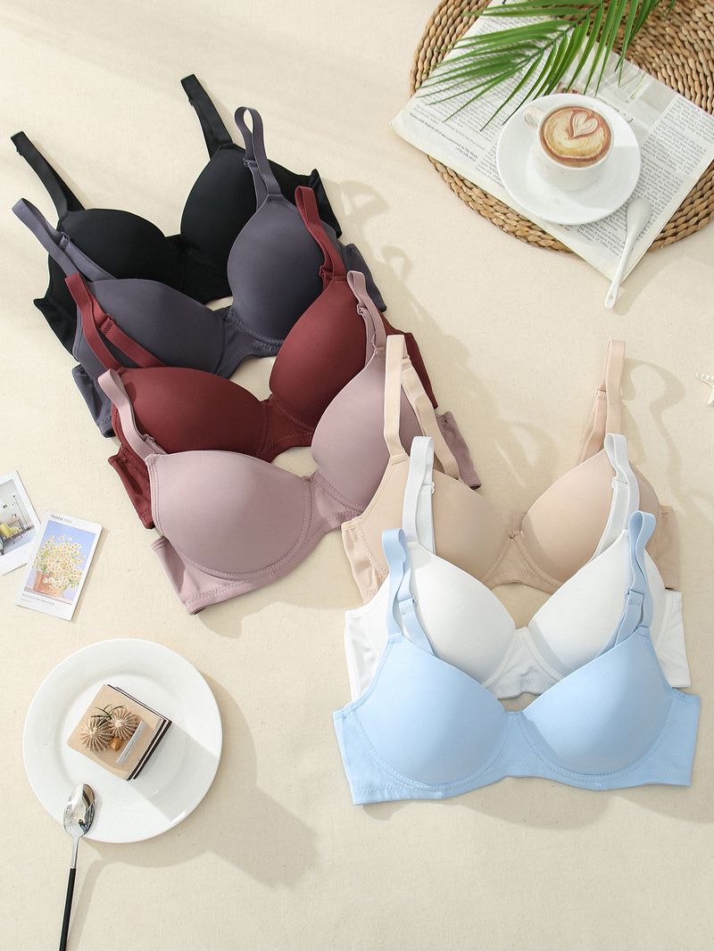 Seamless Comfort Women's Bra - Breathable 3/4 Cup Adjustable Underwire Support For Everyday Wear (Multiple Colors & Sizes)_voghion.com