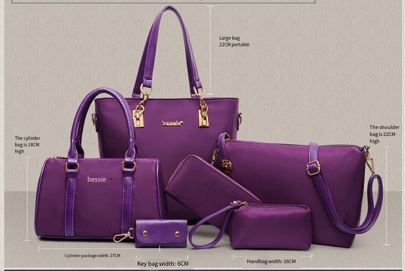 borsa da donna alla moda in nylon borsa per mamma e bambino set da sei pezzi borsa a tracolla a mano_voghion.com