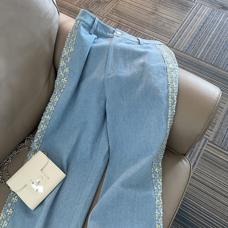 Damen Herbst neue lässige Mode weites Bein Hosen Mode Joker zweiteiliger Anzug._voghion.com