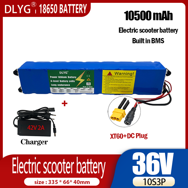36-V-Elektroroller-Akku, 10S3P 10500 mAh eingebautes BMS, 18650 Lithium-Ionen-Akku_voghion.com