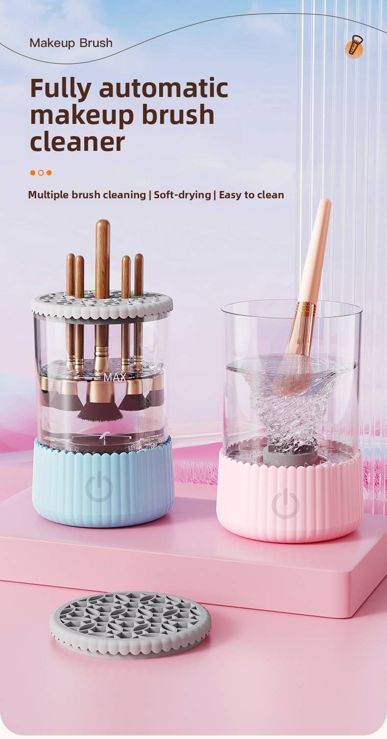 Automatischer Make-up-Pinselreiniger – Schnelltrocknend, USB-Direktstecker, Lazy Electric Cleaning Tool_voghion.com