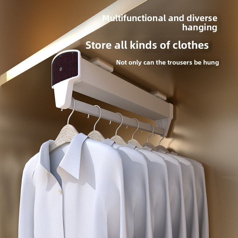 Gruccia estraibile per pantaloni con diffusore di aromi - Organizzatore di vestiti multifunzionale retrattile con smorzamento_voghion.com