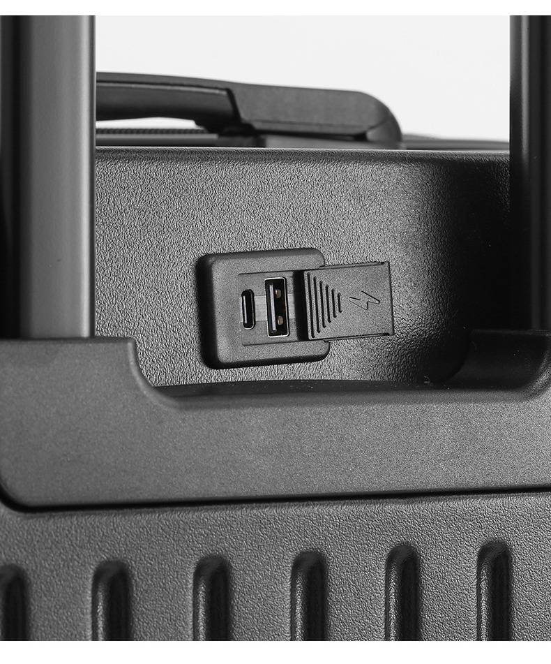 Gepäck Koffer mit großer Kapazität Reißverschluss 20 Bordkoffer Farblich passende weiße und blaue Reisetasche Mutter und Kind Verdickter Trolley_voghion.com