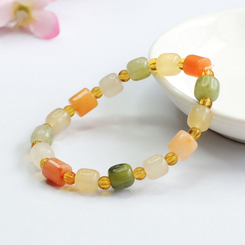 Jewelry Store For Women, Gemstone Bracelets And Necklaces, Natural Golden Silk Jade Bracelets, Jade Bamboo Joint Bracelets For Women._voghion.com