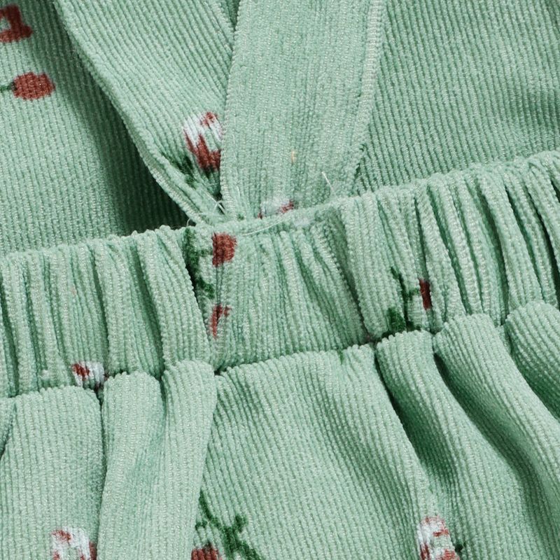 Vêtements d'été pour enfants, nourrissons et jeunes enfants, à rayures, manches courtes, lanterne florale, épaule en velours_voghion.com