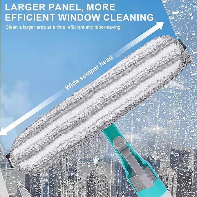 4-in-1 Scraper Sprayer Multi-Functional Window Cleaning Tool And Plush Glass Brush_voghion.com