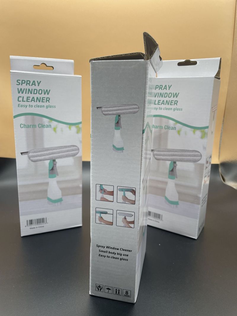 4-in-1 Scraper Sprayer Multi-Functional Window Cleaning Tool And Plush Glass Brush_voghion.com
