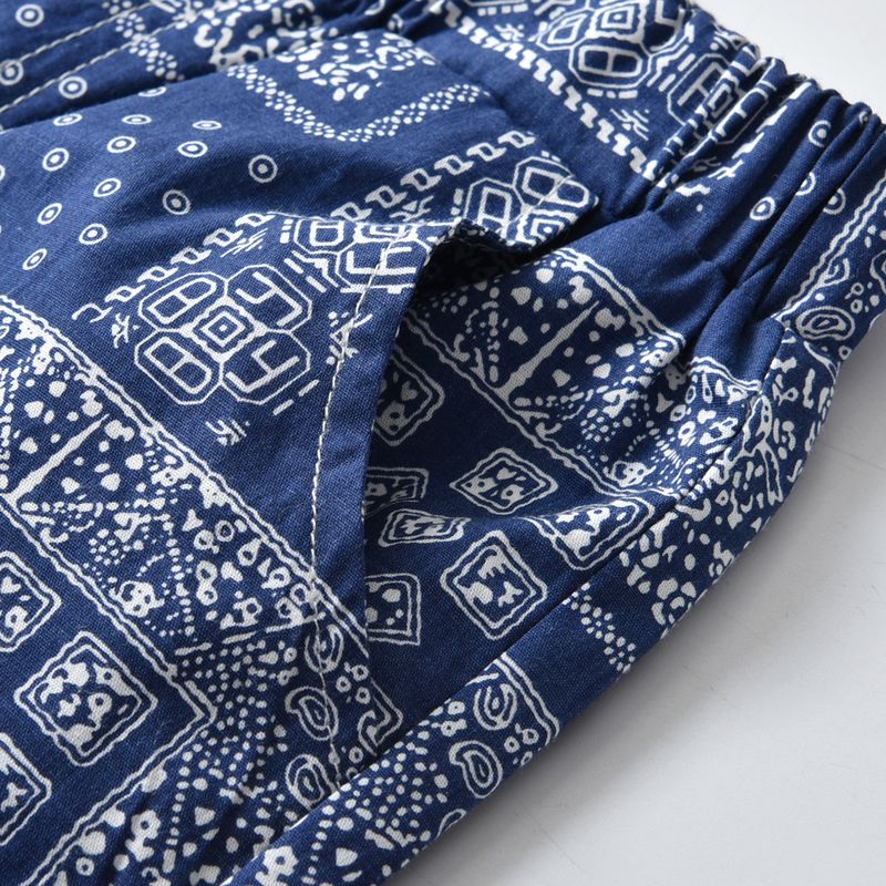 Kannerkleeder Jongen Langärmelkostüm blo Fréijoer an Hierscht 2024 nei personaliséiert Retro-Print Langärmelhemd Kannerkostüm_voghion.com