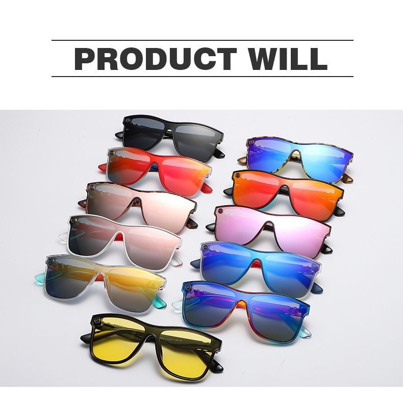 2022 Nova Power On Key Pattern Športna na prostem Kolesarska sončna očala Velik okvir Pisana enodelna očala_voghion.com