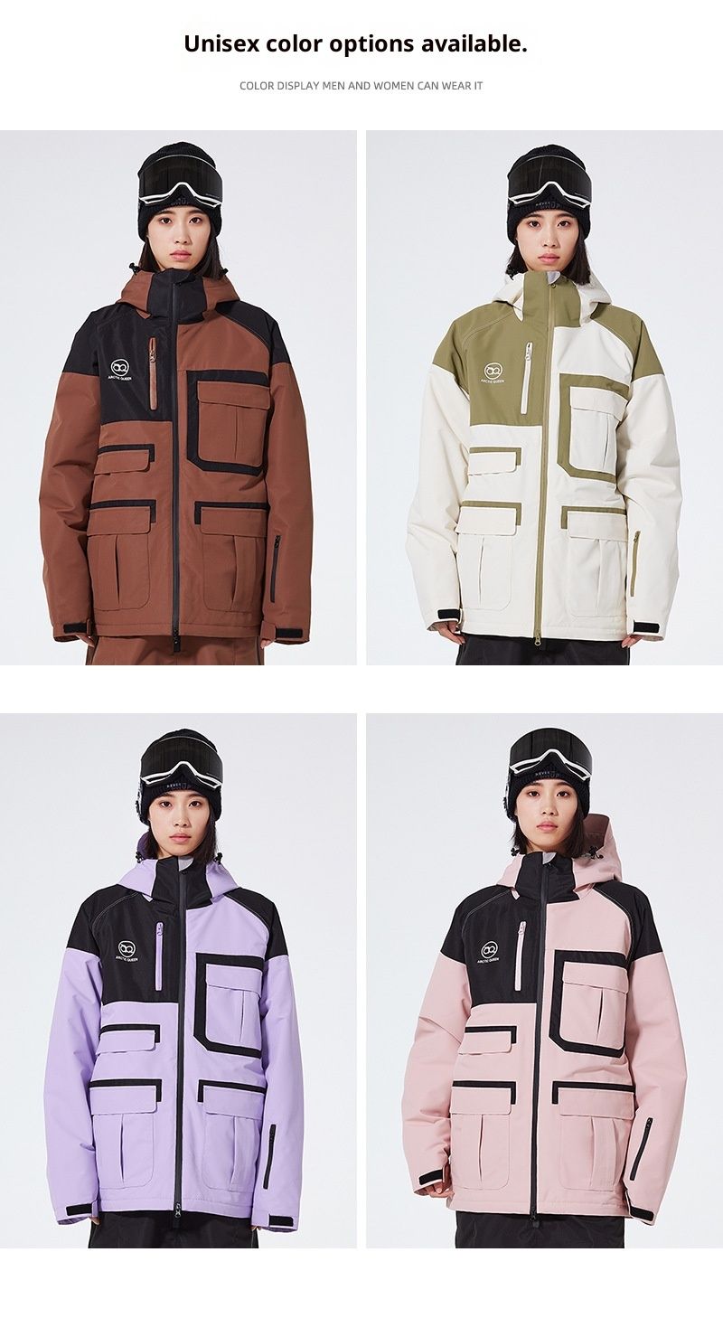 001 ARCTIC KING Completo da Snowboard per Uomo e Donna Giacca e Pantaloni da Sci Impermeabili e Caldi Invernali Stile Transfrontaliero_voghion.com