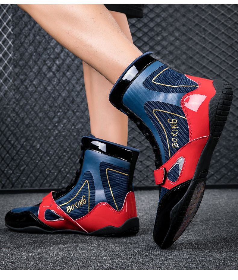 Chaussures de boxe unisexes, chaussures de combat pour couples, antidérapantes, légères, pour entraînement Sanda, chaussures de compétition et de lutte_voghion.com
