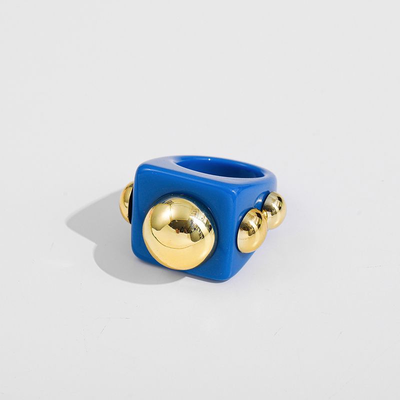 Women’s Jewelry Set Fashion Personality Resin Ring Retro Design Acrylic Diamond Gemstone Ring Female Cute Childlike_voghion.com