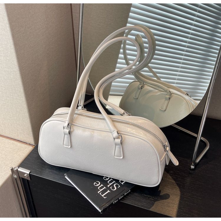 Borsa a tracolla singola versatile per ascella, in argento, da donna, grande capacità, in stile balletto, con cuscino, per ragazza piccante_voghion.com