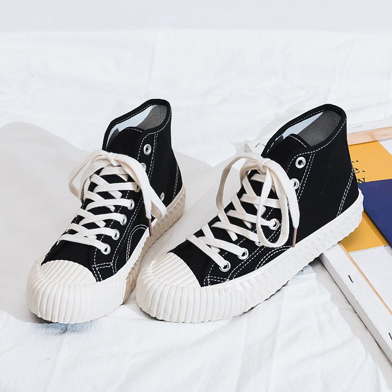 Spring New High Top Canvas Female Student Cookies, 1970 S Trendy Board Shoes, Internet Famous Sneakers_voghion.com
