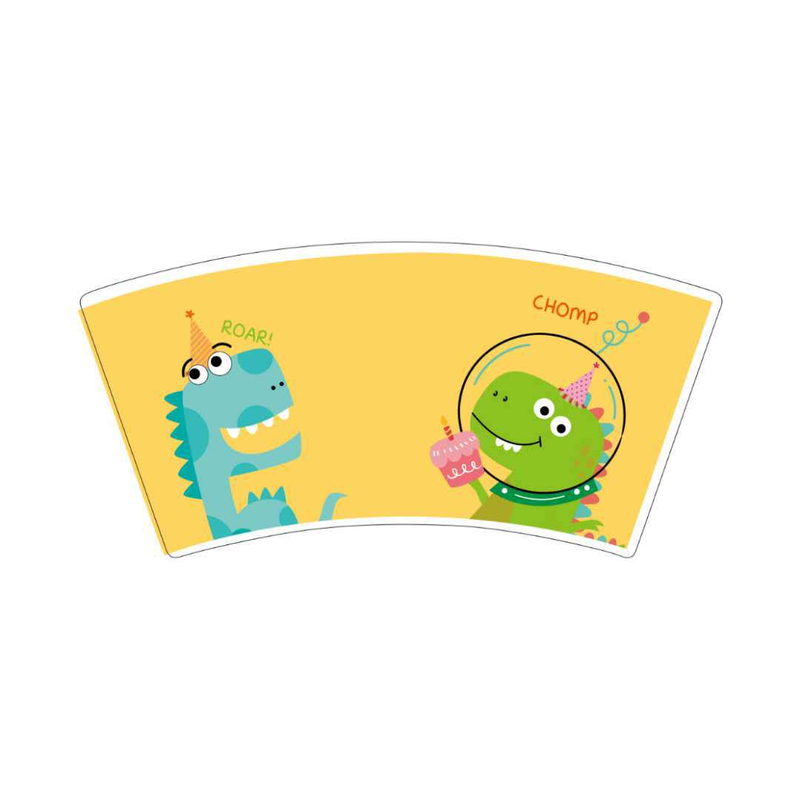 Green Cute Dinosaur Children's Birthday, Paper Plate, Paper Cup, Table Cloth, Props, Party Decoration, Tableware Set_voghion.com