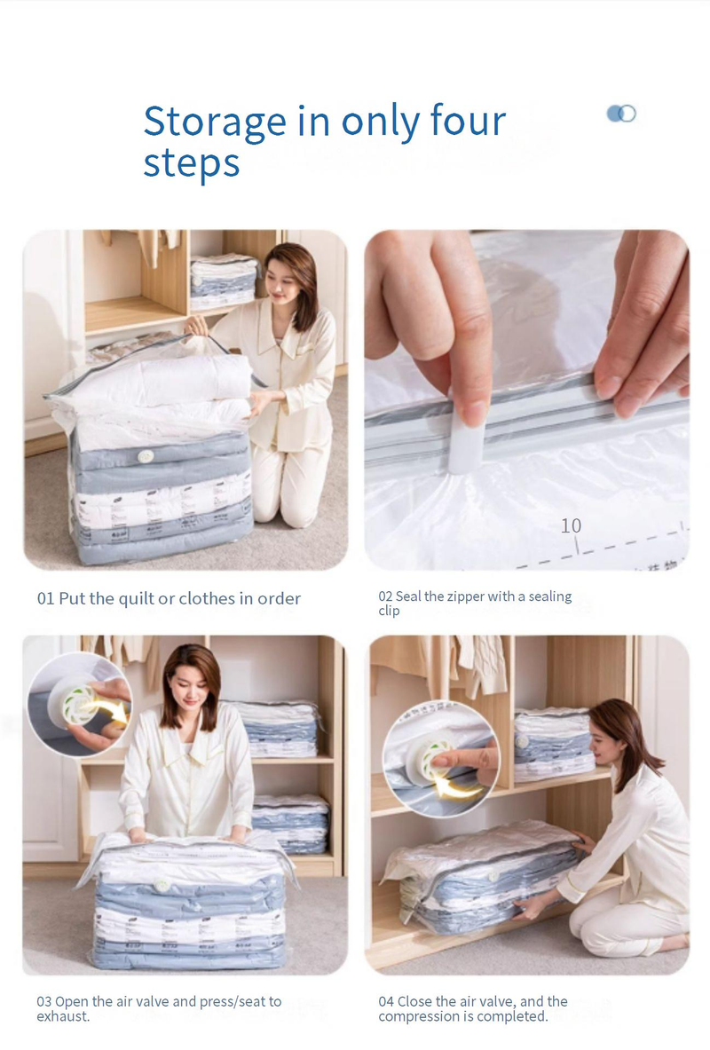 Vacuum Compression Bag Free Air Quilt Storage Clothing Home Use Extra Large Compression Bag_voghion.com