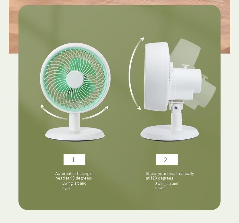Small Desk Fan With Strong Airflow - Quiet Oscillating Table Fan For Home & Office Personal Air Circulator_voghion.com