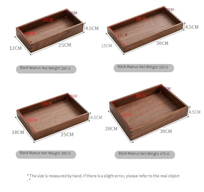 Solid Wood Entryway Organizer - Desk Tray For Keys Jewelry Cosmetics & Stationery Multi-Purpose Storage Box For Home & Office_voghion.com