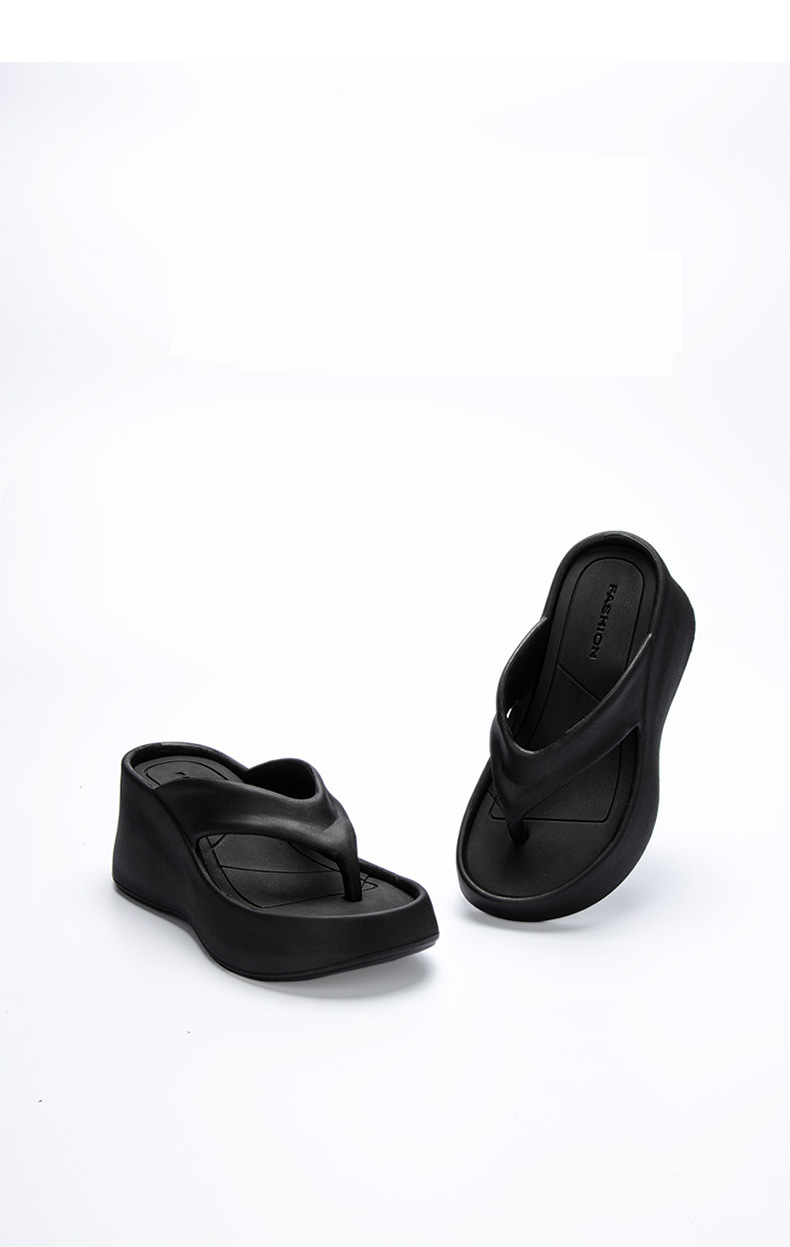 Women's Shoes Unisex Shoes Flip Flops Outdoor Wear EVA Platform Thick Bottom Beach Sandals High Heel Flip Flops_voghion.com