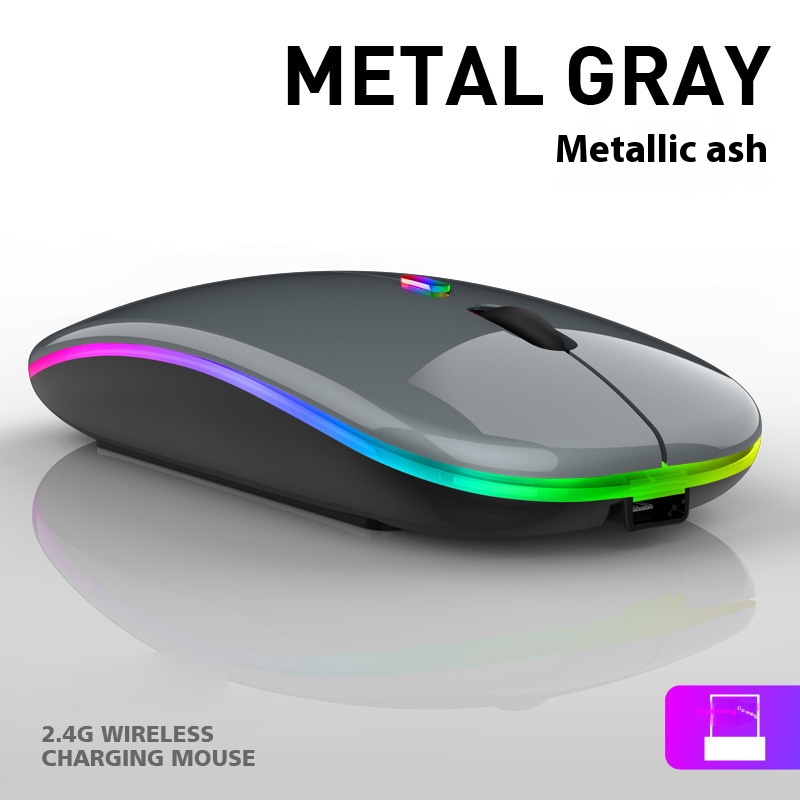 Rechargeable Silent Wireless Mouse – Bluetooth & 2.4G Dual-Mode, 1600DPI, Ergonomic Design For Laptop/PC_voghion.com