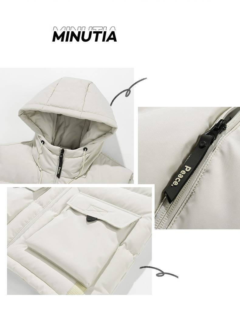 Chaleco acolchado unisex con capucha y forro polar - Chaleco acolchado estilo ropa de trabajo de invierno para hombre y mujer (varios colores y tallas)_voghion.com