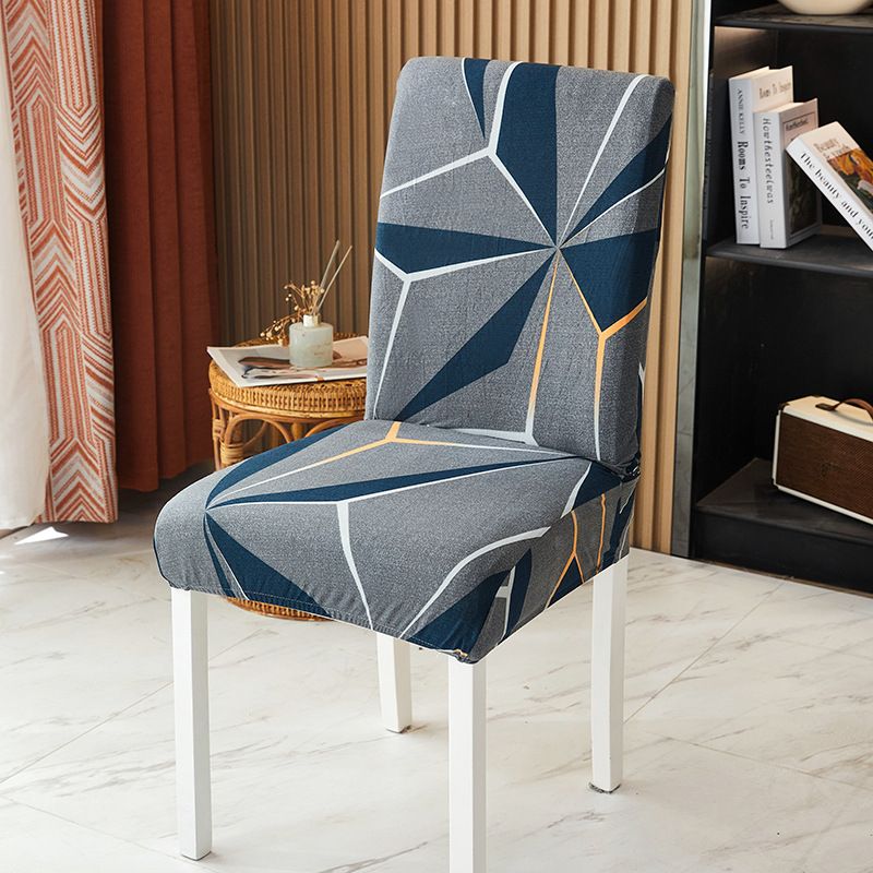 Stretchable Chair Covers Set - Universal Fit For Dining Chairs, Office & Home Decor - Modern Geometric Patterns, Soft Polyester Spandex Fabric_voghion.com