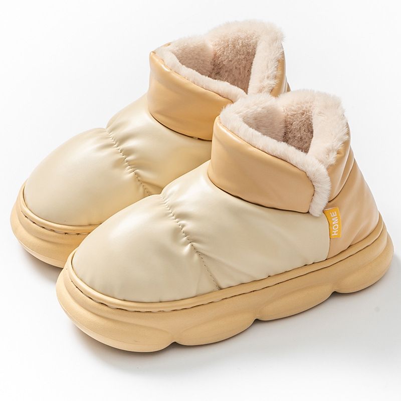 Mercury To Wear Outside In Winter, With A Padded Heel Indoor Warmth And Waterproof Thick Soles. Cotton Slippers For_voghion.com