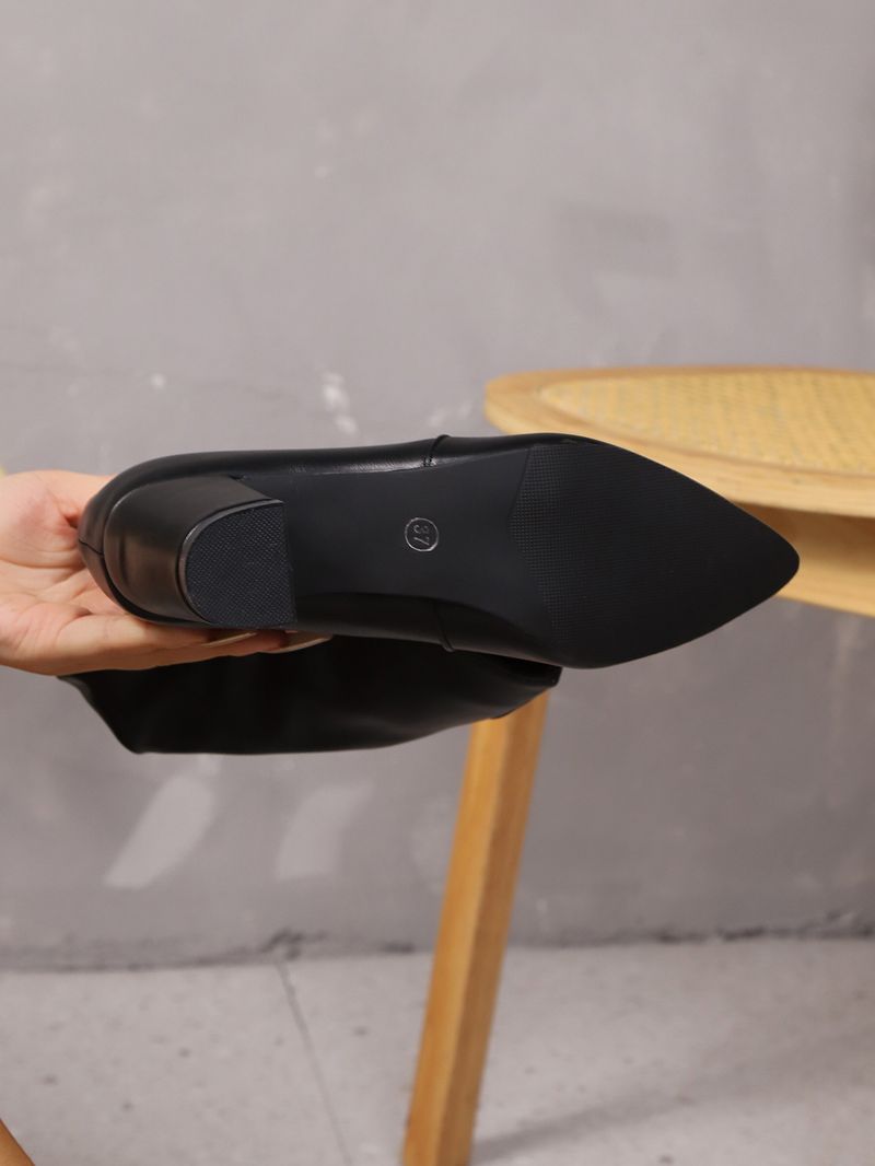 Modische kniehohe Stiefel mit hohem Absatz für Damen – spitze Zehenpartie, klobiger Absatz, gestapelte Stiefel zur Beinverlängerung, Größen 35–41, gestapelte Stiefel mit dickem Absatz_voghion.com