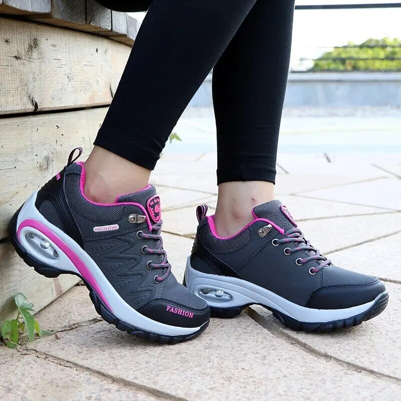 Ladies Sneakers Comfortable Breathable Platform Fashion Lace Up Female Casual Shoes For Women Outdoor Short Boots_voghion.com