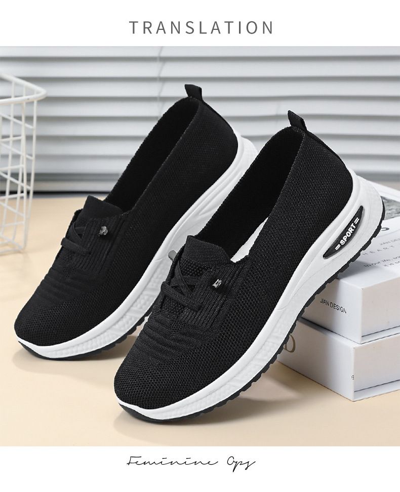 Women's Shoes Breathable Light Comfortable Casual Shoes Flying Woven Shoes_voghion.com
