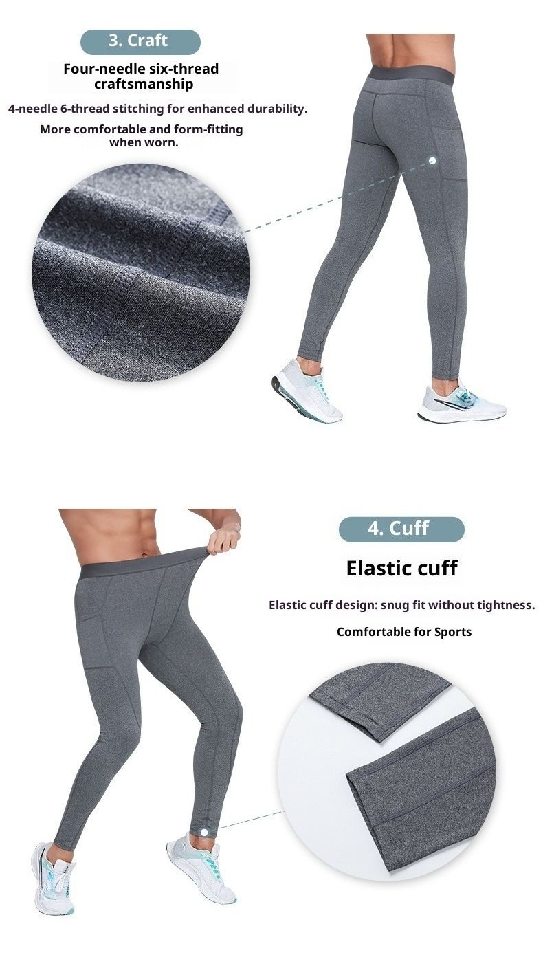 Koossoasis Sweatpants Men's Autumn And Winter Running Training Quick-drying Breathable High-elastic Compression Leggings Outdoor Fitness Trousers_voghion.com