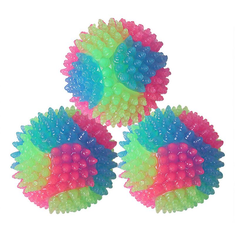 Guangying Pet Elastic Toy Ball Good Toughness Glowing Bite Resistant Flashing Bounce Pet Companion Teeth Cleaning Cat Elastic Ball For Dogs_voghion.com