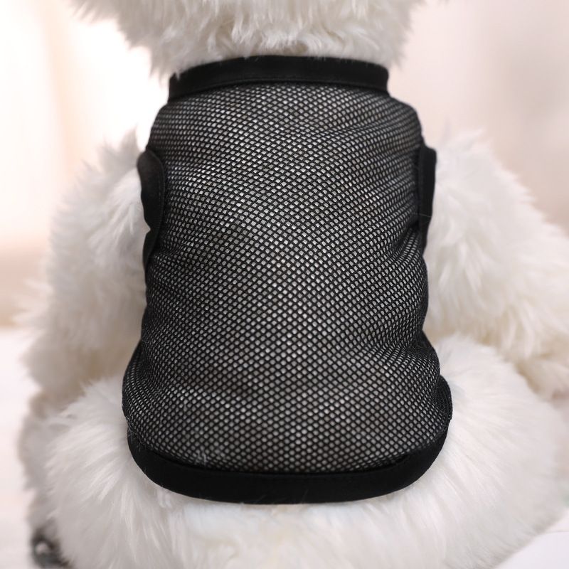 2023 New Pet Large Mesh Summer Vest Solid Color Teddy Poodle Cat Dog Clothes_voghion.com