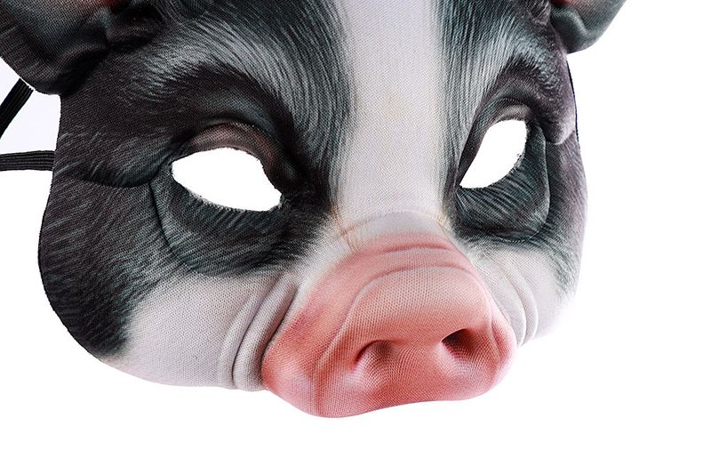 Halbgesichtsmaske für Halloween, Karneval, Party, Tanz, Verkleidung, lustige Tierschweinmaske_voghion.com