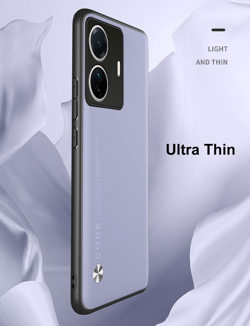 Luxe leren telefoonhoesje voor Vivo T1 Pro 5G Achterkant Matte siliconen volledige camerabescherming Hoesje voor Vivo T2 T2X T1X C_voghion.com