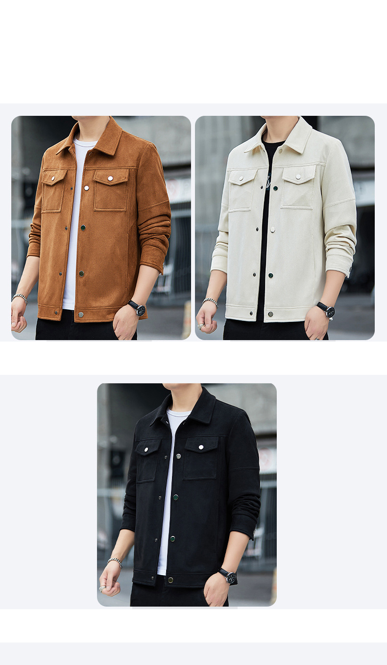 Suede Coat Men's New Winter Trend Lapel Jacket Men's Loose All-match Casual Top Men's_voghion.com